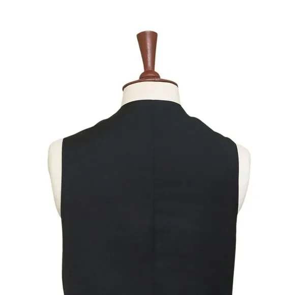 Mens Plaid Vest 46R Red Black Wool Waistcoat Preppy Wedding Party Formal Casual